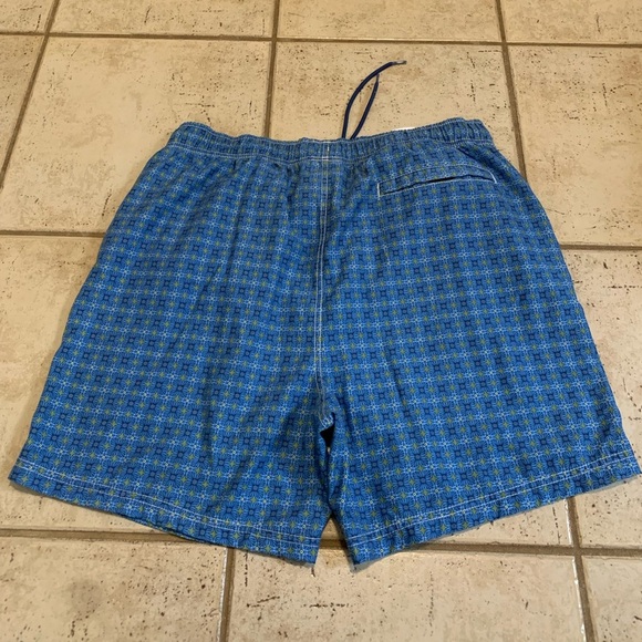 Nautica Men's Blue Geometric Print Swim Trunks - Size Large - Picture 3 of 5